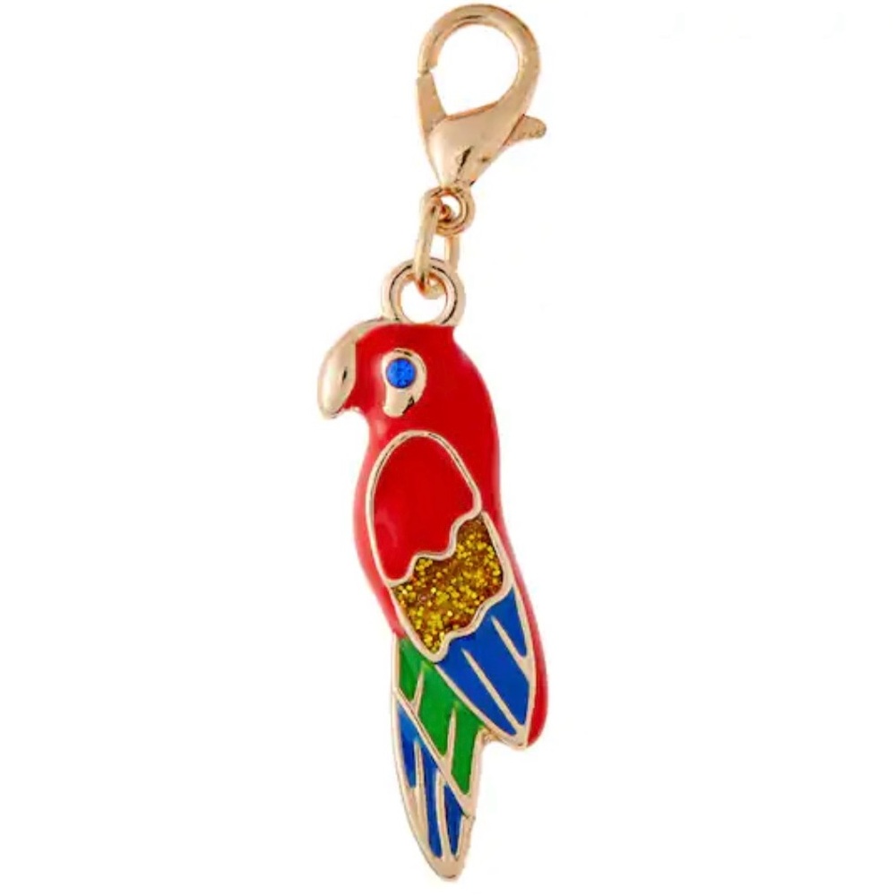 Red and Blue Parrot Charm